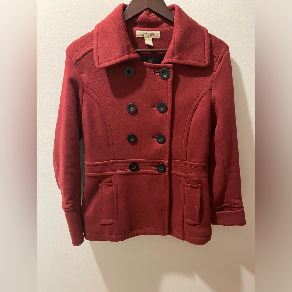 Natural Reflections Red Peacoat size M